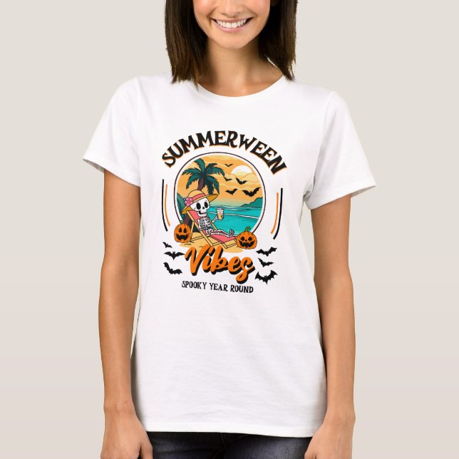 Camiseta Summerween, Halloween divertido de verano  (Anverso)