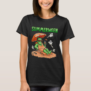 Camiseta Summerween Halloween Hello Summer Frankenstein Boo
