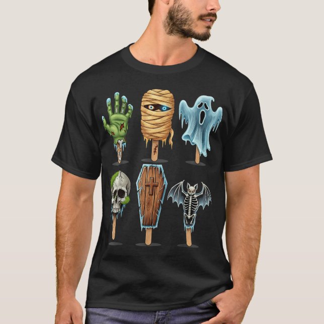 Camiseta Summerween Horror Movies Summer Popsicle Halloween (Anverso)