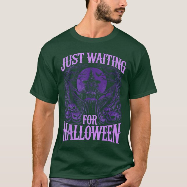 Camiseta Summerween Skeleton Just Waiting For Halloween (Anverso)