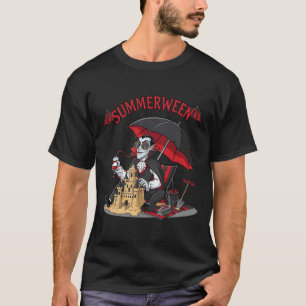 Camiseta Summerween Vampire Beach Dracula Sandcastle Gothic