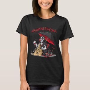 Camiseta Summerween Vampire Beach Dracula Sandcastle Gothic