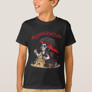 Camiseta Summerween Vampire Beach Dracula Sandcastle Gothic