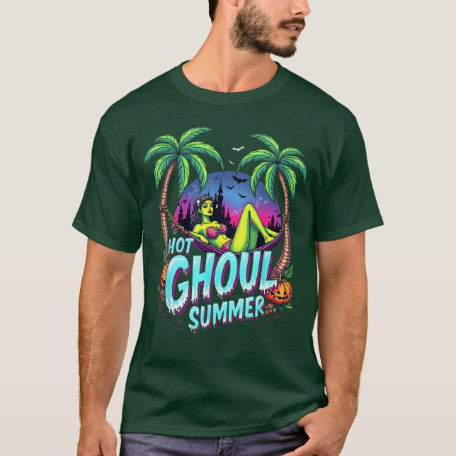 Camiseta Summerween Vibes Funny HOT GHOUL SUMMER Skeleton I (Anverso)