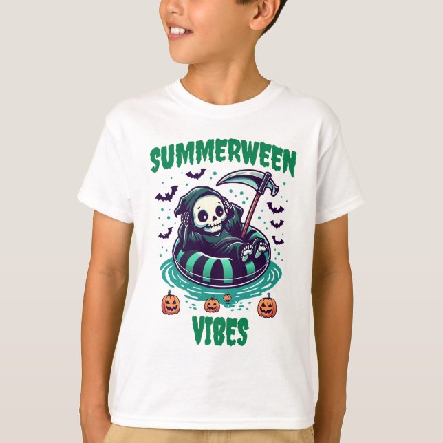 Camiseta Summerween Vibes – Reaper Relaxed (Anverso)