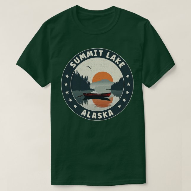 Camiseta Summit Lake Alaska Sunset TShirt (Diseño del anverso)