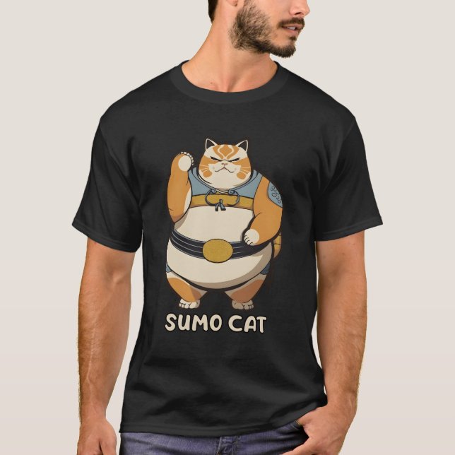 Camiseta Sumo Cat Kitty Wrestler (Anverso)