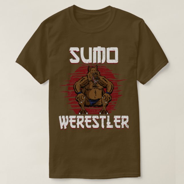 Camiseta Sumo Werestler Funny Pun Halloween Sumo Wrestler W (Diseño del anverso)