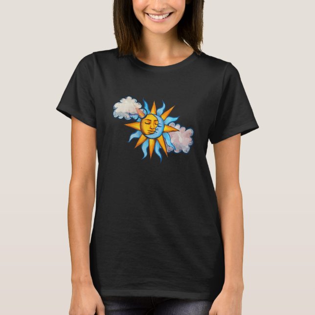 Camiseta Sun and Moon and Clouds in the sky sunny moonchild (Anverso)