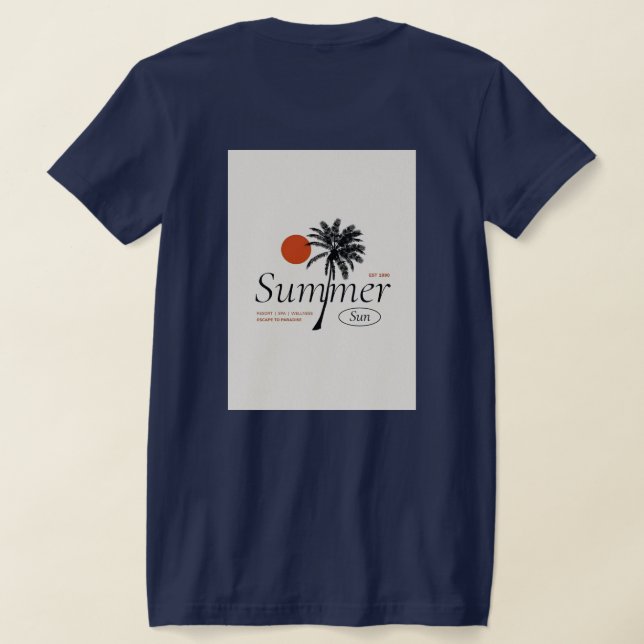Camiseta sun and palm trees (Distribución Reverso )