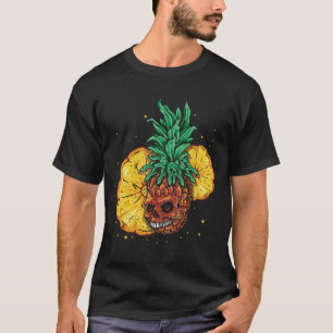 Camiseta Sun Beach 2022 Skeleton Piña Fruta Tropical S