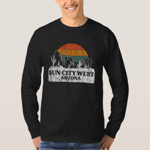 Camiseta Sun City West AZ Arizona Atardecer vintage cactus 