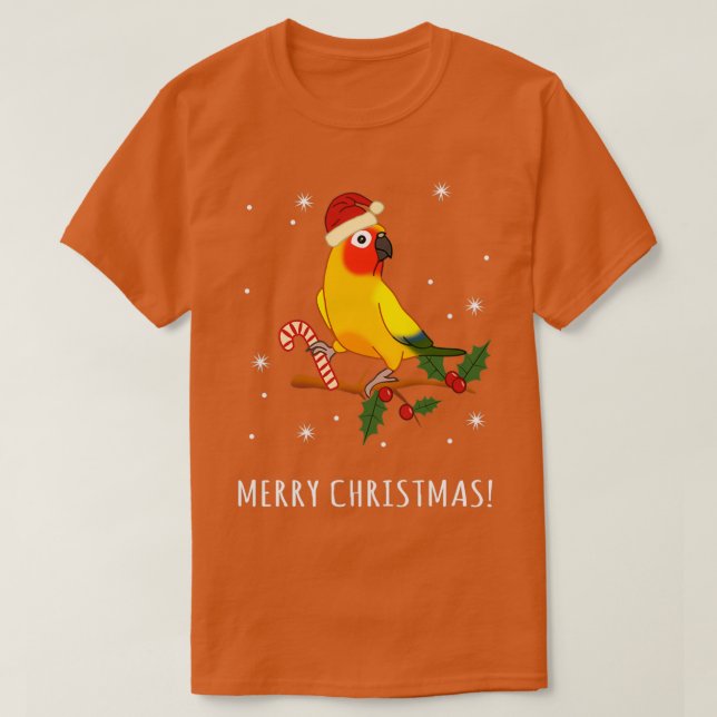 Camiseta Sun Conure Merry Christmas (Diseño del anverso)