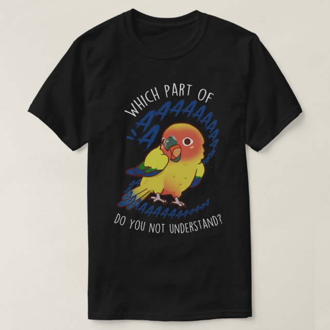 Camiseta Sun Conure Parrot Aaaa (Diseño del anverso)