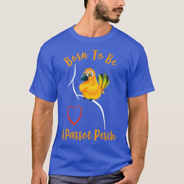 Camiseta Sun Conure Parrot on Shoulder - Nacido para ser (Anverso)
