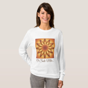 Camiseta Sun étnico. Único mio. Textura geométrica de la