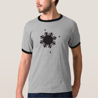 Camiseta Sun filipino negro y estrellas excéntricos -