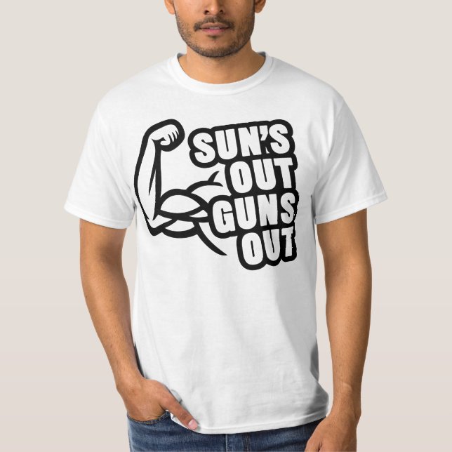 Camiseta Sun hacia fuera dispara contra hacia fuera (Anverso)