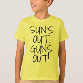 Camiseta Sun hacia fuera dispara contra hacia fuera, el