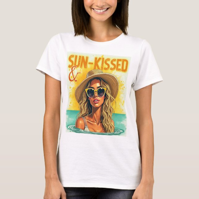 Camiseta Sun Kissed Bliss | Verano radiante y Personalizabl (Anverso)