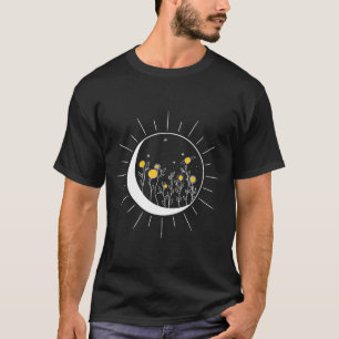 Camiseta Sun Moon Solar Eclipse Flower Planets Funny Space