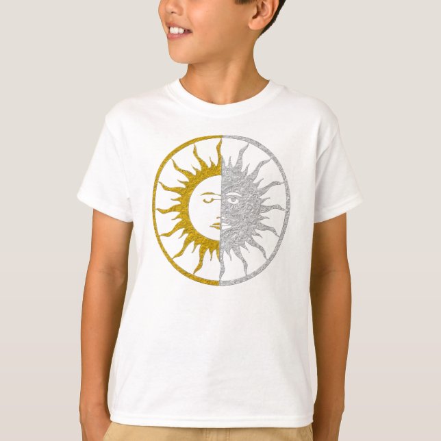 Camiseta SUN & MOON Symbol - plata dorada (Anverso)