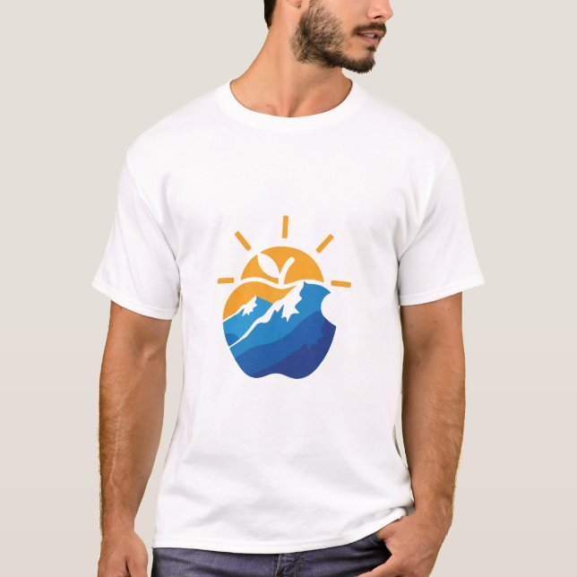 Camiseta Sun Mountain Wave Circle Nature Lover T-Shirt (Anverso)