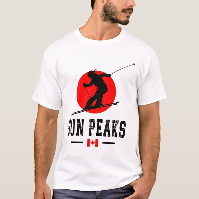 Camiseta Sun Peaks Canada Ski Resort Rocky Mountains Canadi (Anverso)