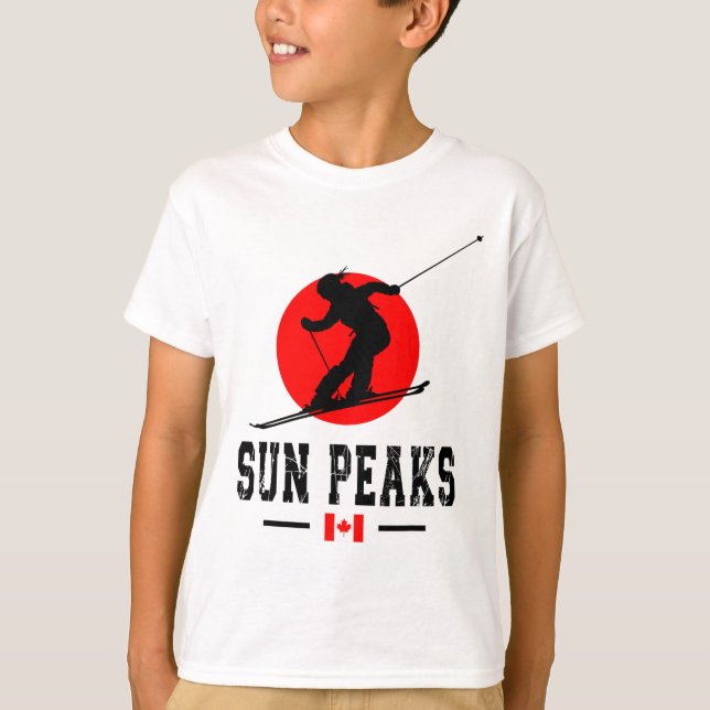 Camiseta Sun Peaks Canada Ski Resort Rocky Mountains Canadi (Anverso)