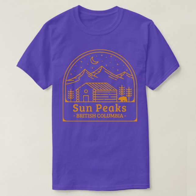 Camiseta Sun Peaks esquí Columbia Británica 9 (Diseño del anverso)