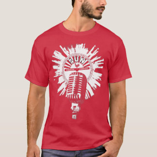 Camiseta Sun Records Micrófono de bandeja blanca