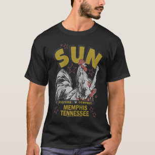 Camiseta Sun Records Rockabilly Rooster Manga Raglan