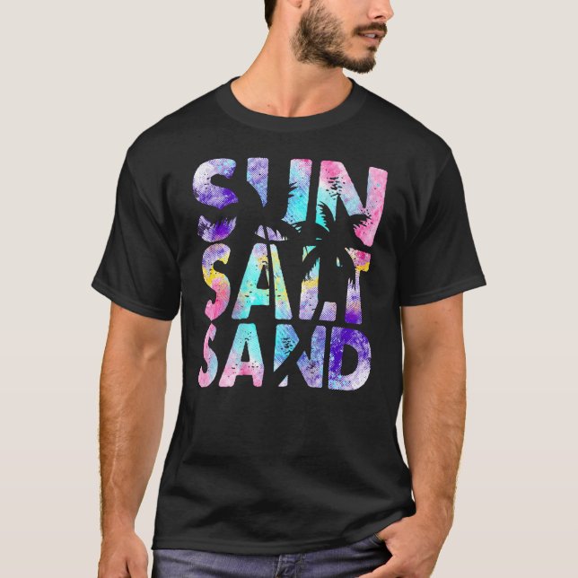 Camiseta Sun Salt Sand Beach Summer Vibes Primavera Break 2 (Anverso)
