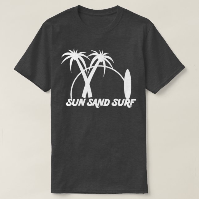 Camiseta Sun Sand Surf (Diseño del anverso)