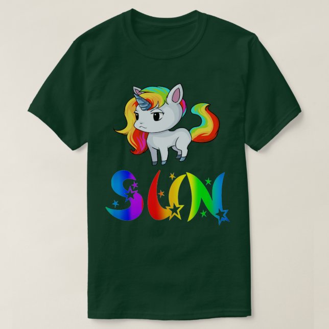 Camiseta Sun Unicorn (Diseño del anverso)