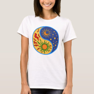 Camiseta Sun y Moon Yin Yang Colorful