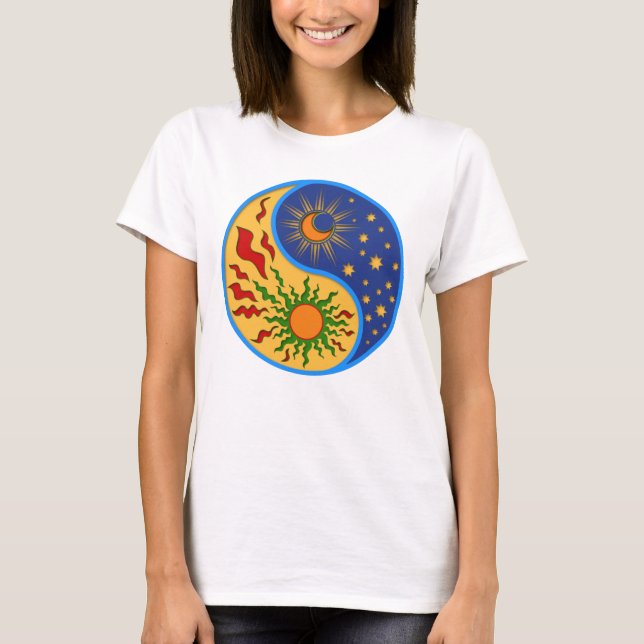 Camiseta Sun y Moon Yin Yang Colorful (Anverso)