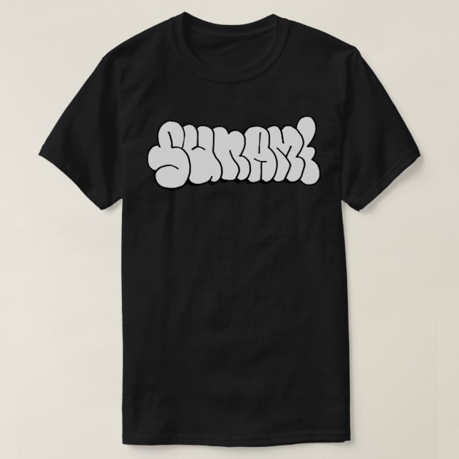 Camiseta sunami style Sticker (Diseño del anverso)