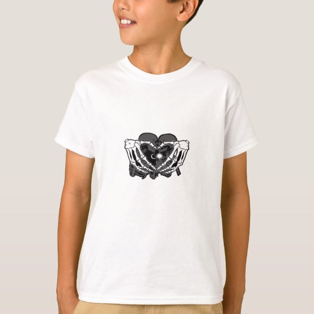 Camiseta Sunand~1 - Manos Skeleton Heart (Anverso)
