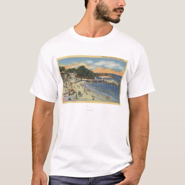 Camiseta Sunbathers y nadadores en la playa (Anverso)