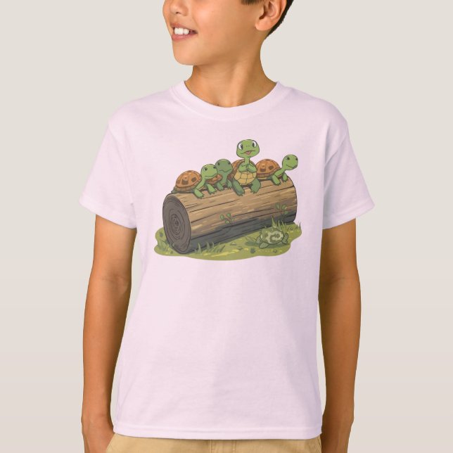 Camiseta Sunbathing Turtle Crew – Log Life Tee (Anverso)