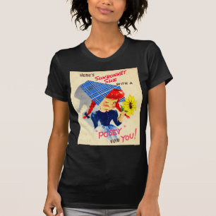Camiseta Sunbonnet Sue de los años 1940 tiene un regalo par