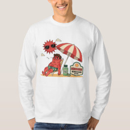 Camiseta Sunburn Survivor Club Funny Beach Art