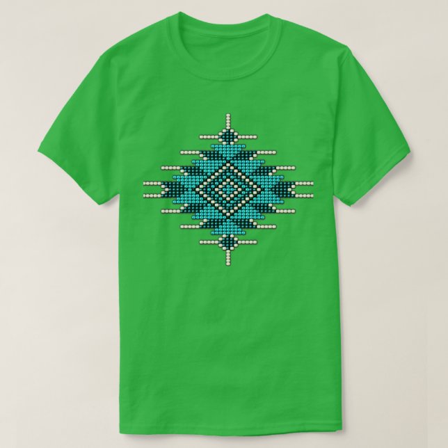 Camiseta Sunburst de estilo Turquesa nativo americano (Diseño del anverso)