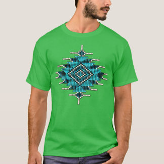 Camiseta Sunburst de estilo Turquesa nativo americano