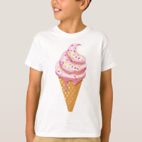 Sundae de fresa en cono de gofre con tope