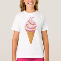 Sundae de fresa en cono de gofre con tope