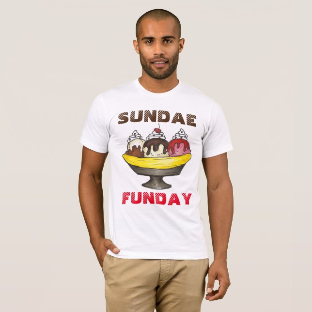 Camiseta SUNDAE (DOMINGO) FUNDAY Ice Cream Banana Split Foo (Anverso completo)