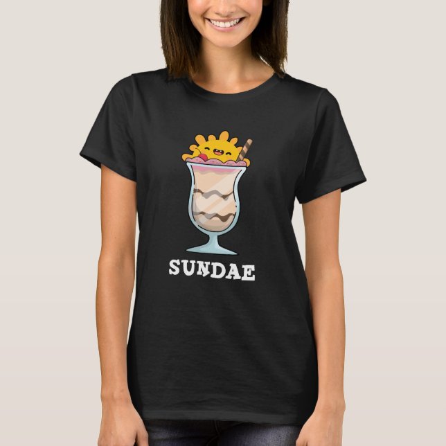 Camiseta Sundae Funny Sunday Ice Cream Pun Dark BG (Anverso)