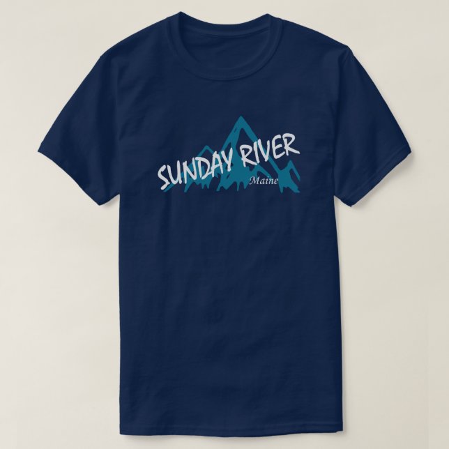 Camiseta Sunday River Maine Montañas (Diseño del anverso)